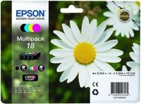 Epson Pâquerette 4CL inktpatroon, zwart, cyaan, magenta, geel, multipack, Claria Home inkt, compatibel met Epson MUFC printers