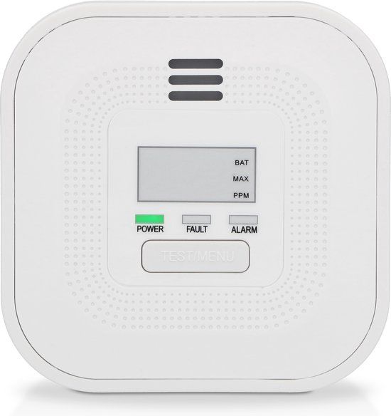 Alecto COA4010 Koolmonoxidemelder - 10 Jaar Sensor - Display - Wit