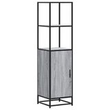 VidaXL Hoge kast, grijs Sonoma, 35,5 x 35 x 139 cm, van houtvezel en metaal