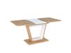 Maisons du Monde Oak and matte white extendable dining table 120-160cm