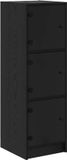vidaXL Highboard Zwart Eiken 35 x 37 x 109 cm