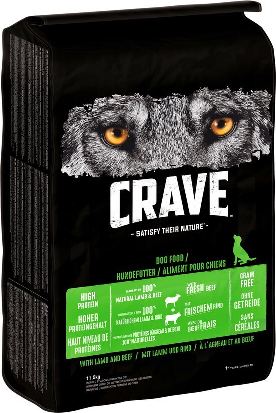 Crave Adult met Lam & Rund hondenvoer - 11,5 kg