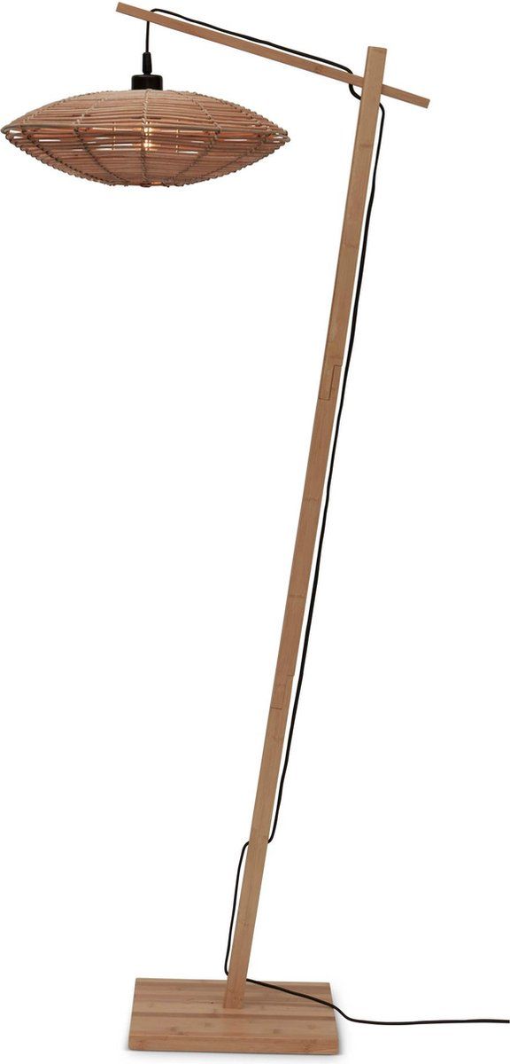 GOOD&MOJO Tanami Vloerlamp - Bamboe/Rotan - Bruin - 150cm