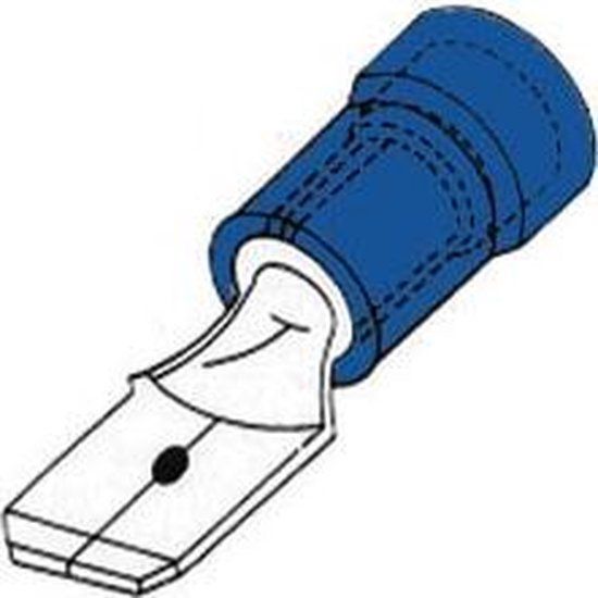 Velleman Mannelijke Connector 6.4Mm Blauw