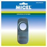 MICEL - 92617 - Beschermbord voor deursloten, krasbestendig, roestvrij staal, zilverkleurig, 165 x 74,40 x 5 mm