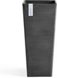 Ecopots Rotterdam High 70 - Dark Grey - 32,7 x H70,5 cm - Vierkante donkergrijze bloempot / plantenbak