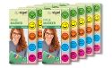SIGEL HN502/10 zelfklevende marker design Smileys van papier, 10 stuks á 200 stroken in formaat 20 x 50 mm, 5 kleuren