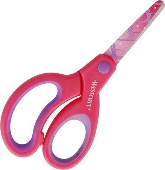 Westcott Kinderschaar - Softgrip Junior - 13 cm - Ronde Punt - Roze