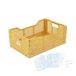 Homéa Opvouwbare en stapelbare kist, maat L (40 x 30 x 17 cm), kleur: oker