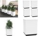 vidaXL Plantenbakken 4 stuks 30x30x37 cm Polypropeen Wit