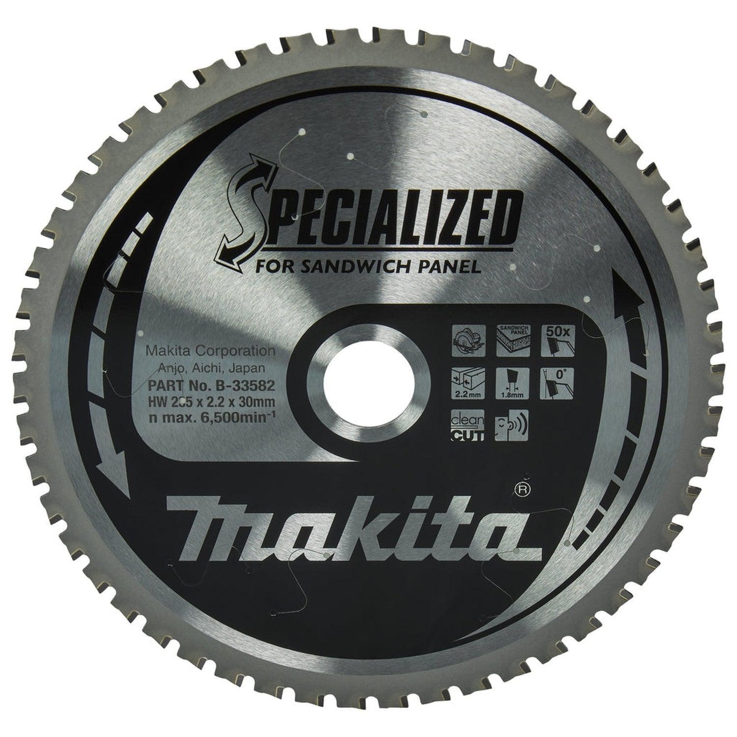 Makita B-33582 Cirkelzaagblad voor Sandwichpaneel | Specialized | Ø 235mm Asgat 30mm 50T