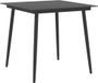 Maison Exclusive - Table de jardin noire 80x80x74 cm acier et verre