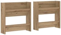 vidaXL Schoenenkast - Bewerkt hout - Artisanaal eiken - 60 x 18 x 60 cm