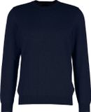 MARVELIS modern fit trui katoen - O-hals - marine blauw