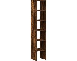vidaXL Boekenkasten 2 st 30x30x80 cm bewerkt hout gerookt eikenkleurig