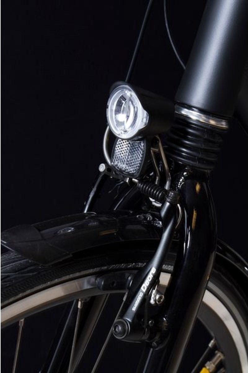 Spanninga Koplamp Brio XDO dynamo - ZWART