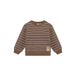 Daily7 oversized gestreepte sweater - bruin