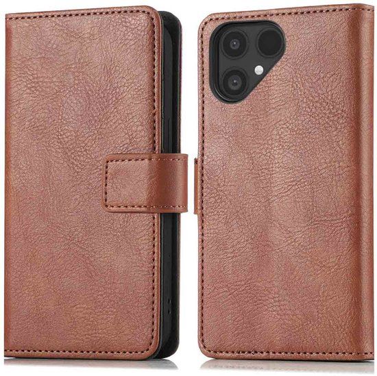imoshion Hoesje - Geschikt voor Fairphone 6 - Luxe Bookcase - Bruin