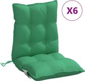 VidaXL Stoelkussens 6 stuks Groen Oxford Stof