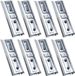 Merkloos Dailygoods - Dailygoody - Hoofdeindepaneel - Meubelconnector - Heavy Duty - Wit - Wandbevestigingsbeugels - 8 Paar - Geschikt voor Slaapbank - 120x42mm