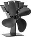 Pitt & Co. Ventilateur de poêle pour poêle à bois - Noir - Avec E-Book