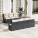 Maison Exclusive - Set de 8 coussins de banc de jardin, noir, en polyrotin
