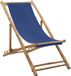 Maison Exclusive - Chaise de terrasse en bambou et toile bleu marine