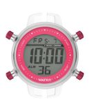 Watx & Colors RWA1125 Montre digitale à quartz pour femme Boîtier en plastique Cadran rose 43mm