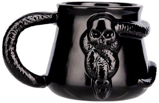 Paladone Harry Potter Dark Mark Mok met Nagini Handgreep – Officieel Gelicentieerde 400 ml Zwarte Keramische Beker