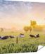 Gards Poster de vache dans le pré - 120x120 cm - Toile de jardin