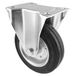 Wagner 04816001 zacht vast wiel, diameter 160 mm, hoogte 200 mm, gegalvaniseerde stalen velg, massief rubber, schroefplaat 110 x 140 mm, draagvermogen 150 kg