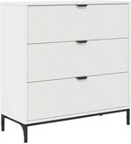 vidaXL Dressoir Wit Bewerkt Hout 82 cm