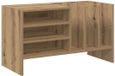 vidaXL Platenkast Artisan Eiken 78,5 x 35 x 45 cm Bewerkt Hout