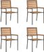 vidaXL Stapelbare Tuinstoelen 4-delig Bruin en Grijs