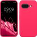 kwmobile telefoonhoesje geschikt voor Google Pixel 9a - Hoesje met siliconen coating - Smartphone case in neon roze