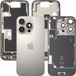 Apple iPhone 16 Pro Batterijklep, Met Middenbehuizing, Complete Onderdelen, Beige (Natuurlijk Titanium), Premium Swap