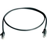 Telegärtner 100008322 RJ45 Netwerkkabel, patchkabel CAT 6 U/UTP 2.00 m Zwart Vlambestendig, Halogeenvrij 1 stuk(s)