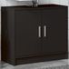 Maison Exclusive - Meuble sous lavabo noir 63x29x55 cm Matériau dérivé du bois