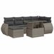 vidaXL 7-delige Loungeset met kussens, polyrattan, grijs