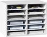 Bureau sans marque - Organisateur de documents - Organisation de bureau - Compartiments réglables - 12 compartiments - Blanc