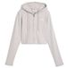 PUMA Essentials sweat à capuche côtelé ajusté zippé intégral pour femmes, rose, taille L