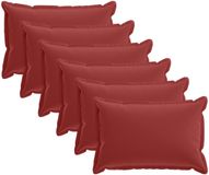 vidaXL Kussensloop 6 st houten wijnrood 50 x 80 cm polyester