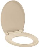 vidaXL Toiletbril soft-close ovaal beige