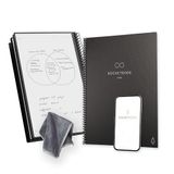 Rocketbook Core herbruikbaar spiraalvormig notitieboek, letterformaat 21 cm x 29,7 cm, zwart - gestippelde pagina's, app-aangesloten, uitwisbaar, duurzame hoes, ideaal voor school, werk en creatieve