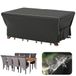 Velway Afdekking voor tuinmeubelen, waterdicht, 242 x 162 x 100 cm, winddichte beschermhoes met reflecterende strepen, 600D Oxford meubelsets, afdekking, stofbestendig, afdekhoezen voor tuintafel