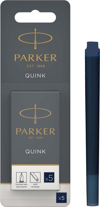 Parker Quink Vulpen Inktpatronen - Blauwzwart - 5 stuks