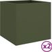 vidaXL Plantenbakken 2 st 49x47x46 cm staal olijfgroen