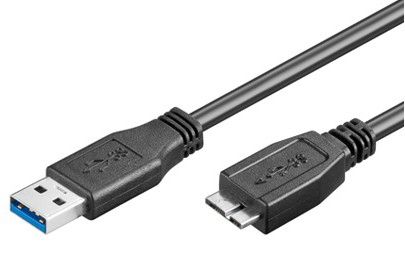 Goobay USB A naar Micro-USB B Kabel - 1.8m - Zwart