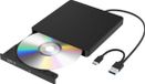 UPLY Lecteur DVD externe - Windows et Mac - USB C et USB 3.0 - Lecteur DVD externe pour ordinateur portable - Lecteur et graveur DVD externe - CD