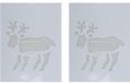 Merkloos / Sans marque Koopman International Kerst raamsjabloon rendier - 2x - wit - 35 cm